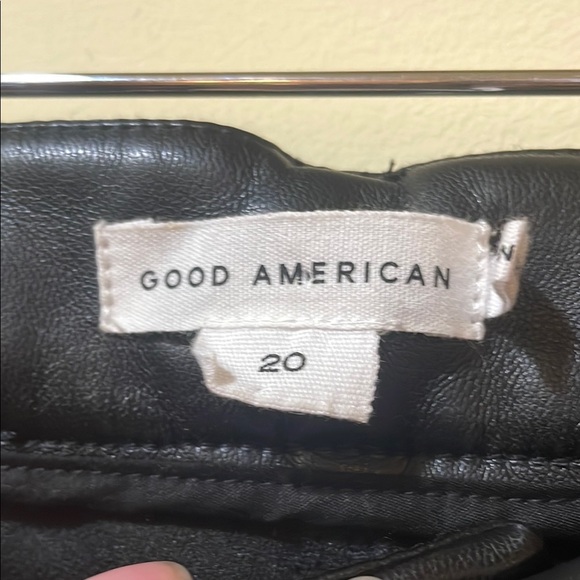 Womens Good American Faux Leather Pants Plus Size - Picture 2 of 4